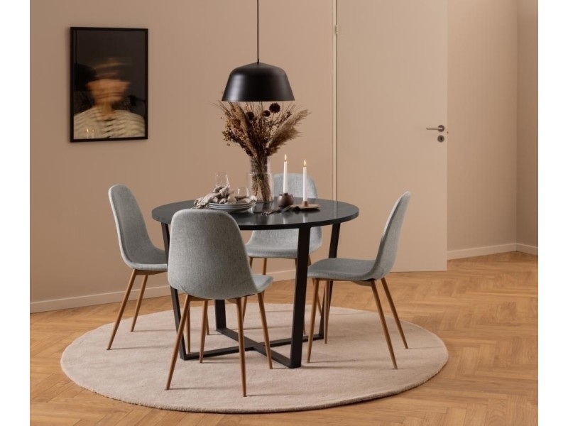 Krzesło Celia szare jasne/ naturalne - ACTONA